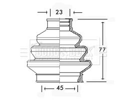 BORG & BECK Putekļusargs, Piedziņas vārpsta BCB2309